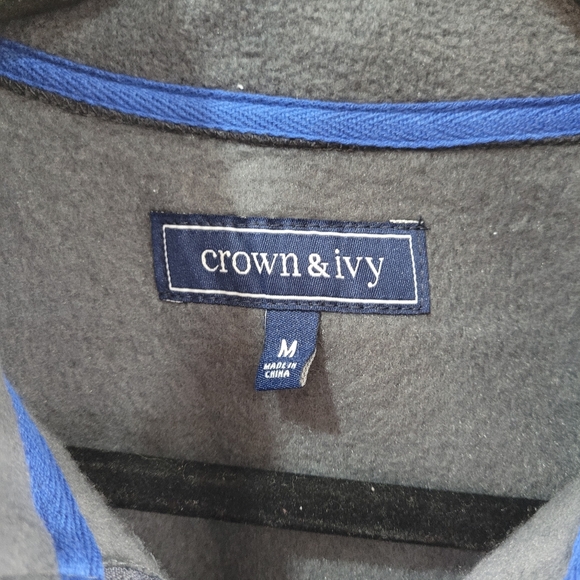 Crown & Ivy Mens Full Zip Performance Vest Size XL Gray EUC - Picture 6 of 7